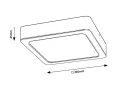 Plafon łazienkowy Shaun czarny LED 24W 4000K IP44 Rabalux 2693 | 5998250326931 noxbox lampynox www.lampynox.pl