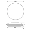 Lampa sufitowa ACHAT Biała z efektem świetlnym ściemnialna 22W 4000K IP44 Lampa sufitowa  RL R62735000 | 4017807394573