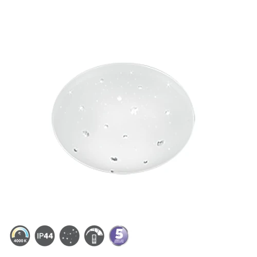 Lampa sufitowa ACHAT Biała z efektem świetlnym ściemnialna 22W 4000K IP44 Lampa sufitowa  RL R62735000 | 4017807394573 noxbox lampynox www.lampynox.pl