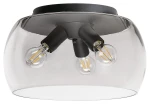 Ursula czarny | szary przydymiony Ø 40cm. 3xE27 Lampa sufitowa