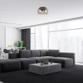 Lampa sufitowa Ursula czarny | szary przydymiony Ø 40cm. 3xE27 Rabalux 3189 | 5998250331898 noxbox lampynox www.lampynox.pl