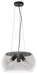 Ursula czarny | szary przydymiony Ø 40cm. 3xE27 Lampa wisząca