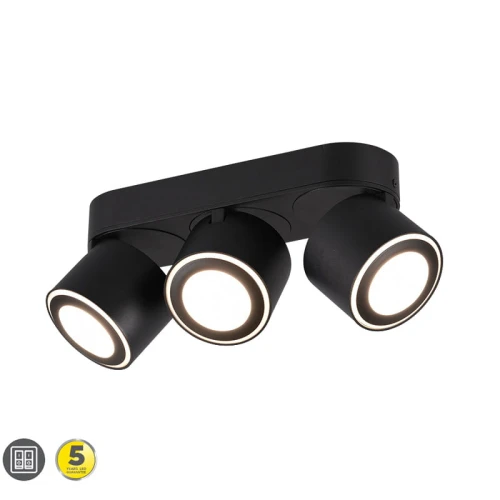 Lampa sufitowa TAURUS Czarny Mat 3x5W 3x450lm 3000K Spot  Trio 652910332 | 4017807473698 noxbox lampynox www.lampynox.pl