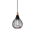 Lampa wisząca Drops czarny | mahoń Ø17cm. E27 halo design 990891 | 5703638990891 noxbox lampynox www.lampynox.pl