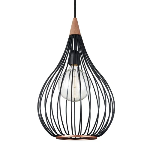 Lampa wisząca Drops czarny | mahoń Ø30cm. E27 halo design 990914 | 5703638990914 noxbox lampynox www.lampynox.pl