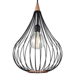 Drops czarny | mahoń Ø38cm. E27 Lampa wisząca