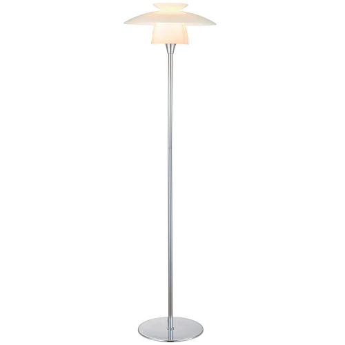 Lampa podłogowa stojąca Scandinavia biały | chrom Ø40cm. E27 halo design 733699 | 5705639733699 noxbox lampynox www.lampynox.pl