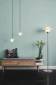 Lampa podłogowa stojąca Scandinavia biały | chrom Ø40cm. E27 halo design 733699 | 5705639733699 noxbox lampynox www.lampynox.pl