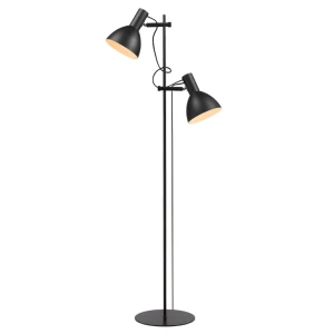 Baltimore czarny 2xØ18cm. 2xE27 Podwójna lampa podłogowa stojąca