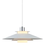 Rivoli biały | chrom Ø40cm. E27 Lampa wisząca