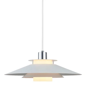 Rivoli biały | chrom Ø40cm. E27 Lampa wisząca