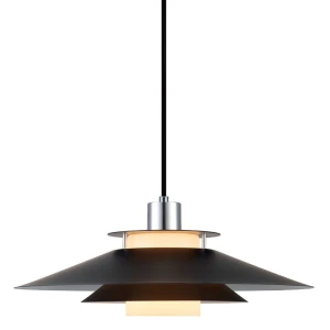 Rivoli czarny | chrom Ø40cm. E27 Lampa wisząca