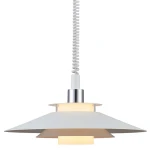 Rivoli biały | chrom Ø40cm. E27 Lampa wisząca regulowana wysokość