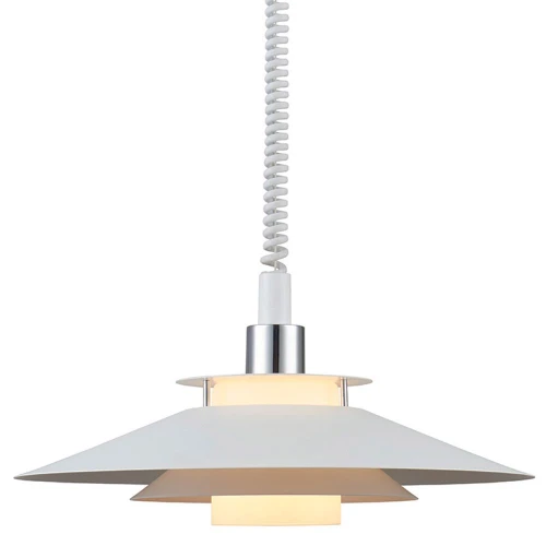 Lampa wisząca regulowana wysokość Rivoli biały | chrom Ø40cm. E27 halo design 990747 | 5703638990747 noxbox lampynox www.lampynox.pl