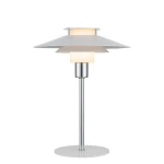 Rivoli biały | chrom Ø24cm. G9 Lampa stołowa