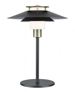 Rivoli czarny | mosiądz Ø24cm. G9 Lampa stołowa