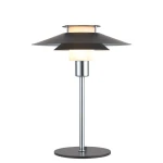 Rivoli czarny | chrom Ø24cm. G9 Lampa stołowa