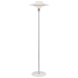 Rivoli biały | chrom Ø40cm. E27 Lampa podłogowa stojąca
