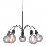 Compass czarny Ø50cm. 5xE27 Lampa wisząca