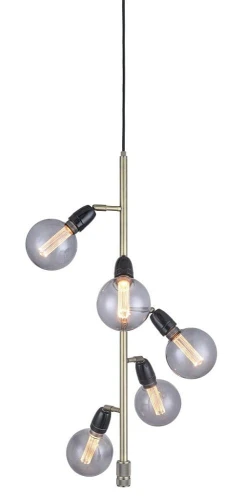 Lampa wisząca Compass mosiądz antyczny Ø29cm. 5xE27 halo design 739585 | 5705639739585 noxbox lampynox www.lampynox.pl
