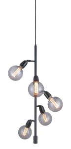 Compass czarny Ø29cm. 5xE27 Lampa wisząca