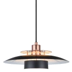 Sorup czarny | miedź Ø40cm. E27 Lampa wisząca