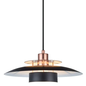 Sorup czarny | miedź Ø40cm. E27 Lampa wisząca