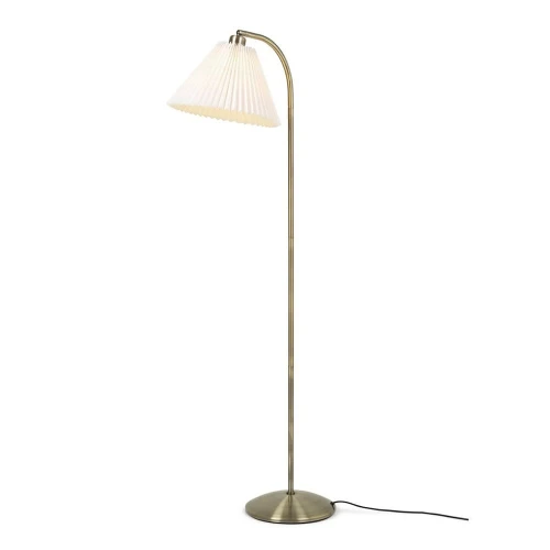 Lampa podłogowa stojąca Medina mosiądz | biały Ø33cm. E27 halo design 716265 | 5705639716265 noxbox lampynox www.lampynox.pl