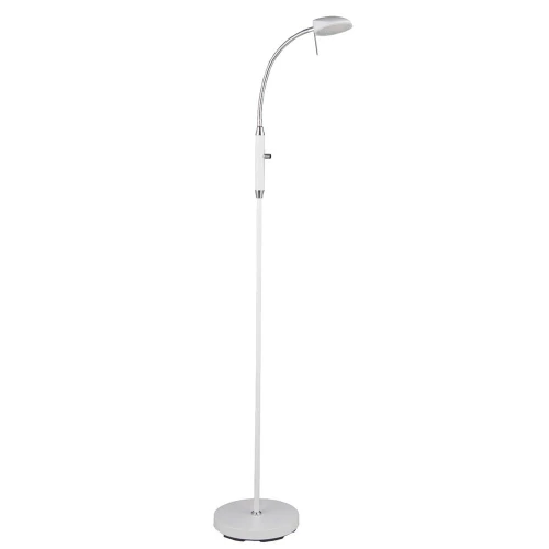 Lampa podłogowa snake ściemnialna Vegas biały | chrom Ø25cm. LED dim. 7W 3000K halo design 715992 | 5705639715992 noxbox lampynox www.lampynox.pl