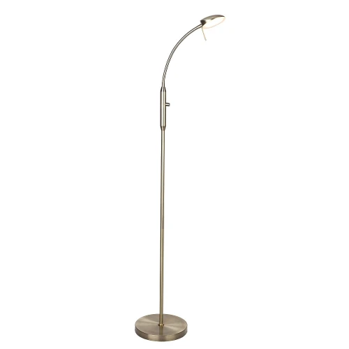 Lampa podłogowa snake ściemnialna Vegas mosiądz Ø25cm. LED dim. 7W 3000K halo design 715985 | 5705639715985 noxbox lampynox www.lampynox.pl
