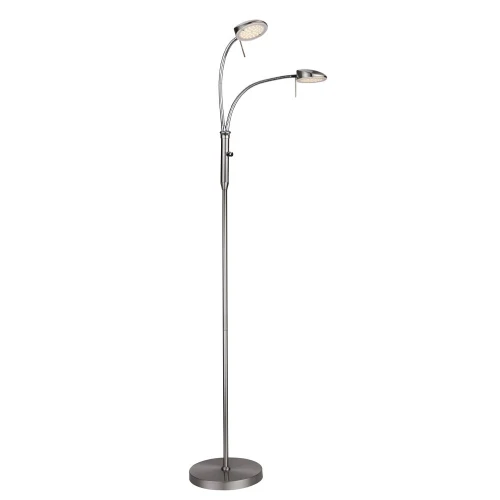 Lampa podłogowa podwójna snake ściemnialna Vegas stalowy Ø25cm. LED dim. 2x7W 3000K halo design 716050 | 5705639716050 noxbox lampynox www.lampynox.pl