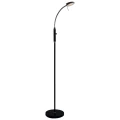 Lampa podłogowa snake ściemnialna Vegas czarny | chrom Ø25cm. LED dim. 7W 3000K halo design 716005 | 5705639716005 noxbox lampynox www.lampynox.pl