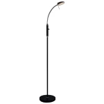 Vegas czarny | chrom Ø25cm. LED dim. 7W 3000K Lampa podłogowa snake ściemnialna