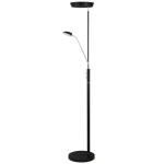 Vegas czarny | chrom Ø40cm. LED dim. 20W + 5W 3000K Lampa podłogowa podwójna snake ściemnialna
