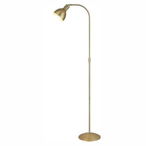 Lampa podłogowa stojąca Angora mosiądz szczotkowany Ø26cm. E27 regulowana wysokość halo design 107572 | 5703638107572 noxbox lampynox www.lampynox.pl