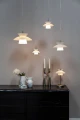 Lampka stołowa ściemnialna Dallas opal | stal szczotkowana Ø18cm. G9 dim. halo design 708192 | 5705639708192 noxbox lampynox www.lampynox.pl