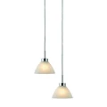 Lampa wisząca podwójna Vesus opal | chrom 2xG9 halo design 730537 | 5705639730537 noxbox lampynox www.lampynox.pl