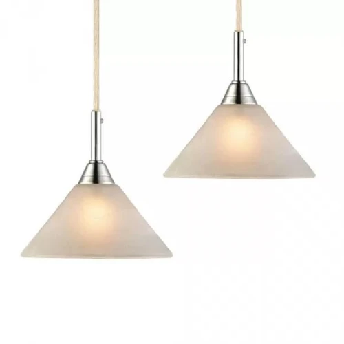 Lampa wisząca podwójna Vesus opal | chrom 2xG9 halo design 730537 | 5705639730537 noxbox lampynox www.lampynox.pl