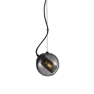 Forty-five szary przydymiony Ø15cm. G9 Lampa wisząca