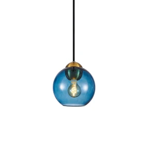 Bubbles niebieski | mosiądz ⌀14 G9 Lampa wisząca