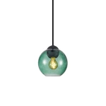 Bubbles zielony | czarny mat ⌀14 G9 Lampa wisząca