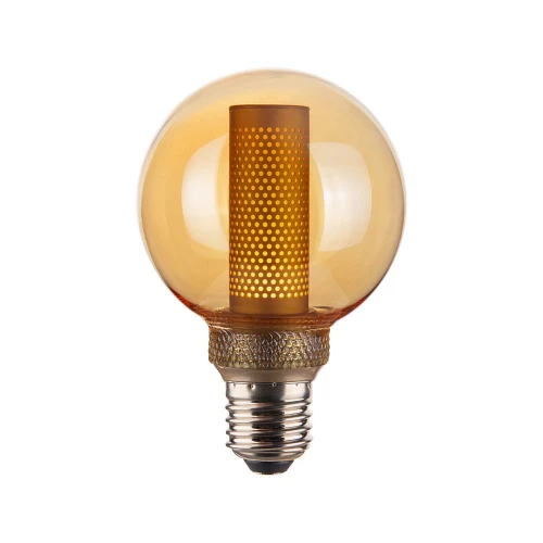 Dekoracyjna żarówka ściemnialna 3W Colors Core LED 3 step dim. 3000K Ø8cm. E27 bursztynowy halo design 937127 | 5705639937127 noxbox lampynox www.lampynox.pl