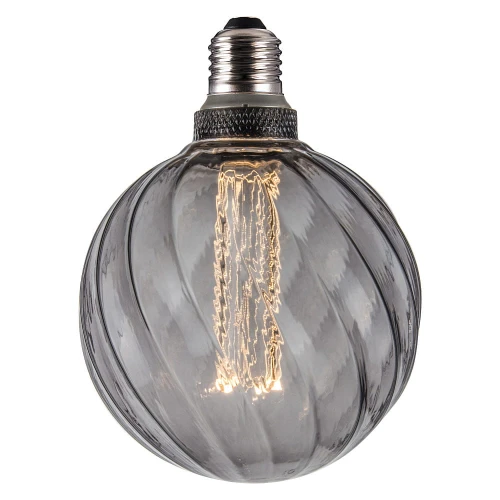 Dekoracyjna żarówka ściemnialna 4,5W Colors Twist LED 3 step dim. 3000K Ø12,5cm. E27 szary przydymiony halo design 937042 | 5705639937042 noxbox lampynox www.lampynox.pl