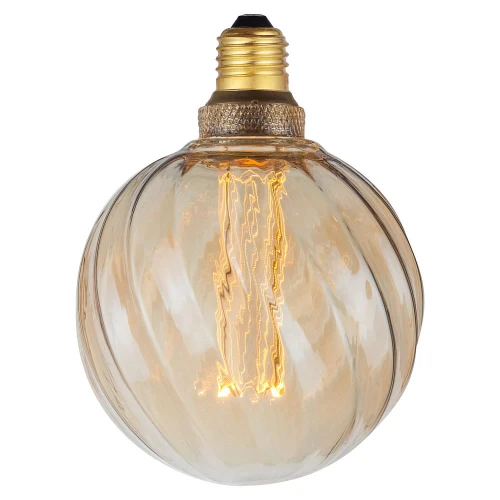 Dekoracyjna żarówka ściemnialna 4,5W Colors Twist LED 3 step dim. 3000K Ø12,5cm. E27 bursztynowy halo design 937059 | 5705639937059 noxbox lampynox www.lampynox.pl