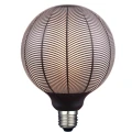 Dekoracyjna żarówka ściemnialna 6W Colors Leaves Print LED 3 step dim. 3000K Ø12,5cm. E27 czarny | biały halo design 936786 | 5705639936786 noxbox lampynox www.lampynox.pl