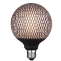 Dekoracyjna żarówka ściemnialna 6W Colors Diamond Print LED 3 step dim. 3000K Ø12,5cm. E27 czarny | biały halo design 936779 | 5705639936779 noxbox lampynox www.lampynox.pl