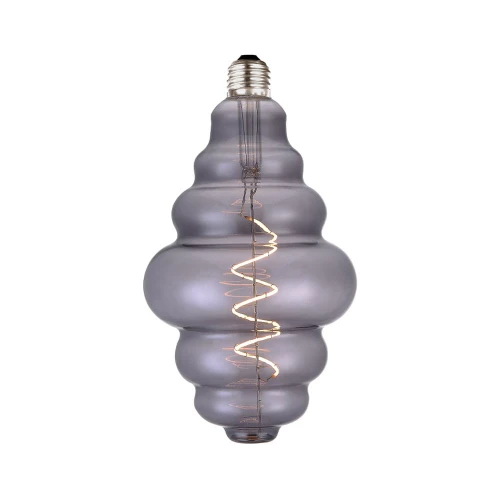 Dekoracyjna żarówka ściemnialna 4W Colors Mini Rings LED 3 step dim. 2000K Ø12,5cm. E27 szary przydymiony halo design 936694 | 5705639936694 noxbox lampynox www.lampynox.pl