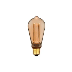 5W Colors Dim LED Drop LED 3 step dim. 1800K Ø6,4cm. E27 bursztynowa Filamentowa żarówka ściemnialna