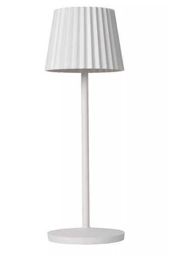 Zewnętrzna lampka stołowa JUSTINE biały LED dim. 2W 2700K IP54 ściemnialna Lucide 27889/02/31 | 5411212272188 noxbox lampynox www.lampynox.pl