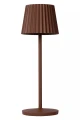 Zewnętrzna lampka stołowa JUSTINE rdzawy brąz LED dim. 2W 2700K IP54 ściemnialna Lucide 27889/02/97 | 5411212272195 noxbox lampynox www.lampynox.pl